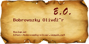 Bobrovszky Olivér névjegykártya
